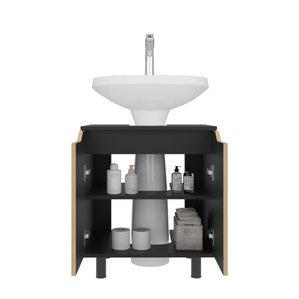 Mueble Para Lavamanos Marlo Dos Puertas, Wengue Y Fresno (vista 4)