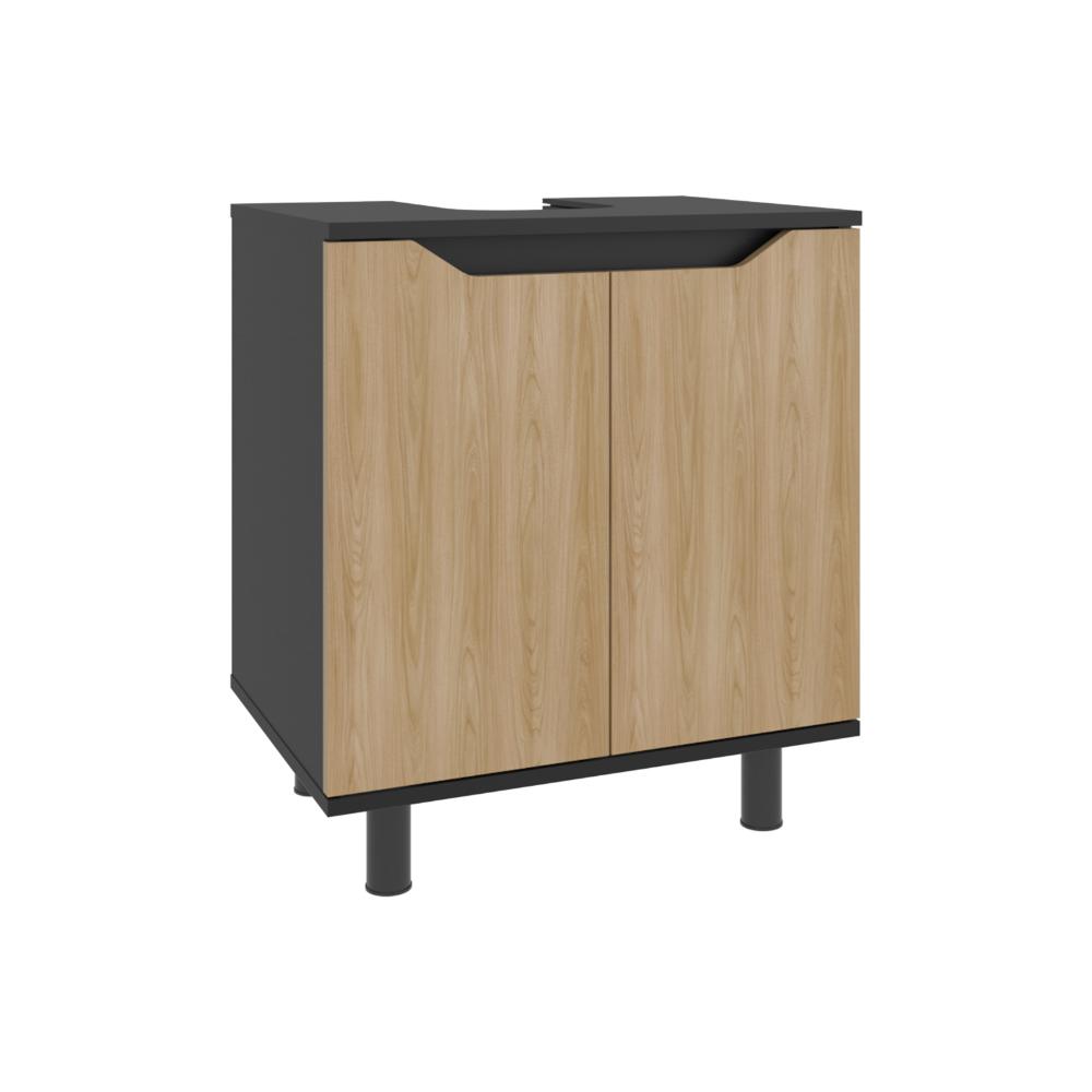 Mueble Para Lavamanos Marlo Dos Puertas, Wengue Y Fresno (vista 6)