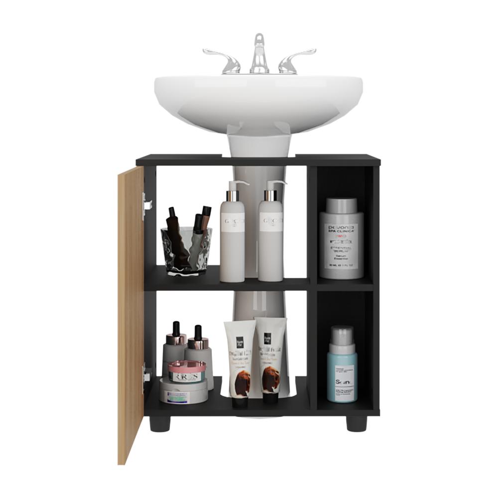 Mueble Para Lavamanos Pascuale Una Puerta, Wengue Y Fresno (vista 5)