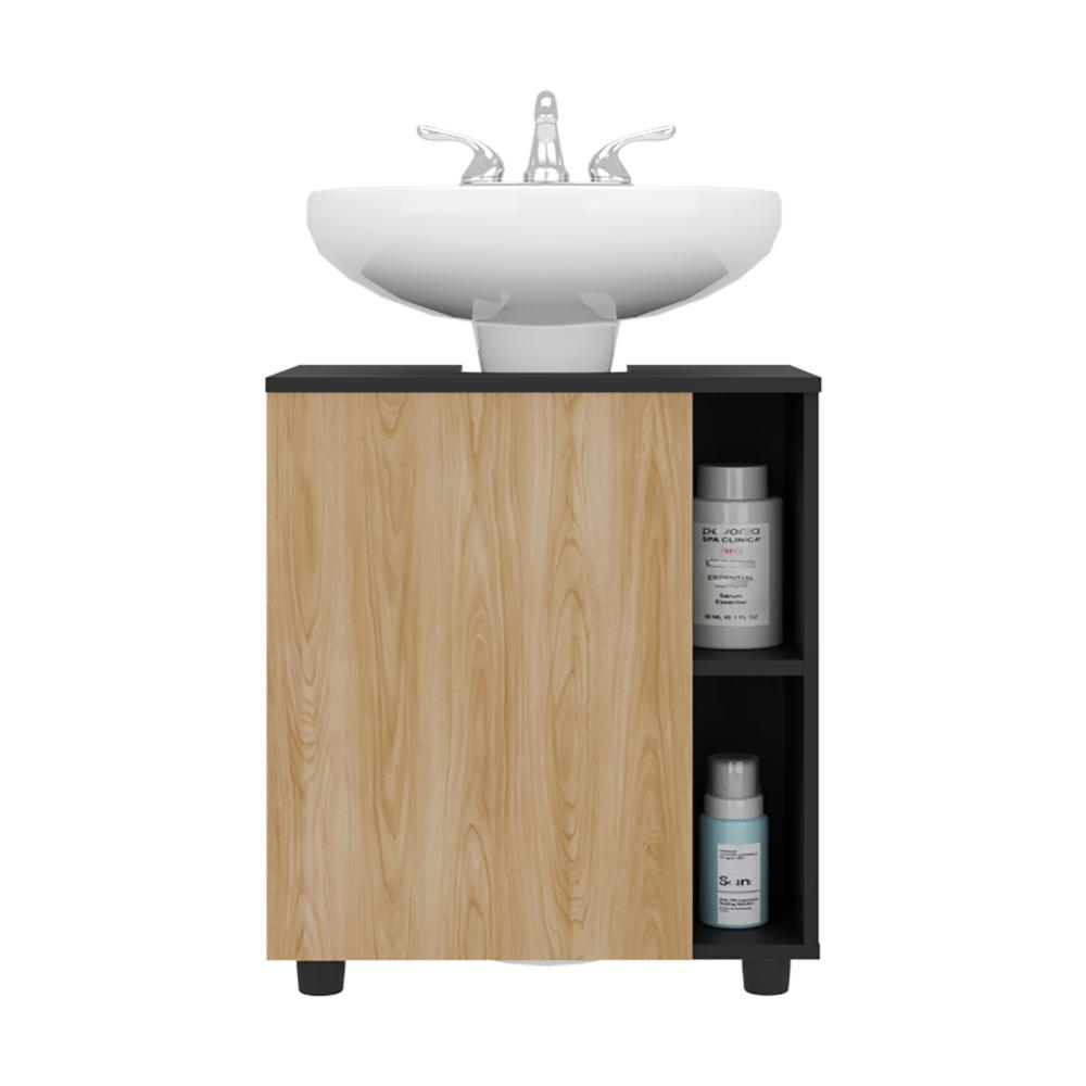 Mueble Para Lavamanos Pascuale Una Puerta, Wengue Y Fresno (vista 3)