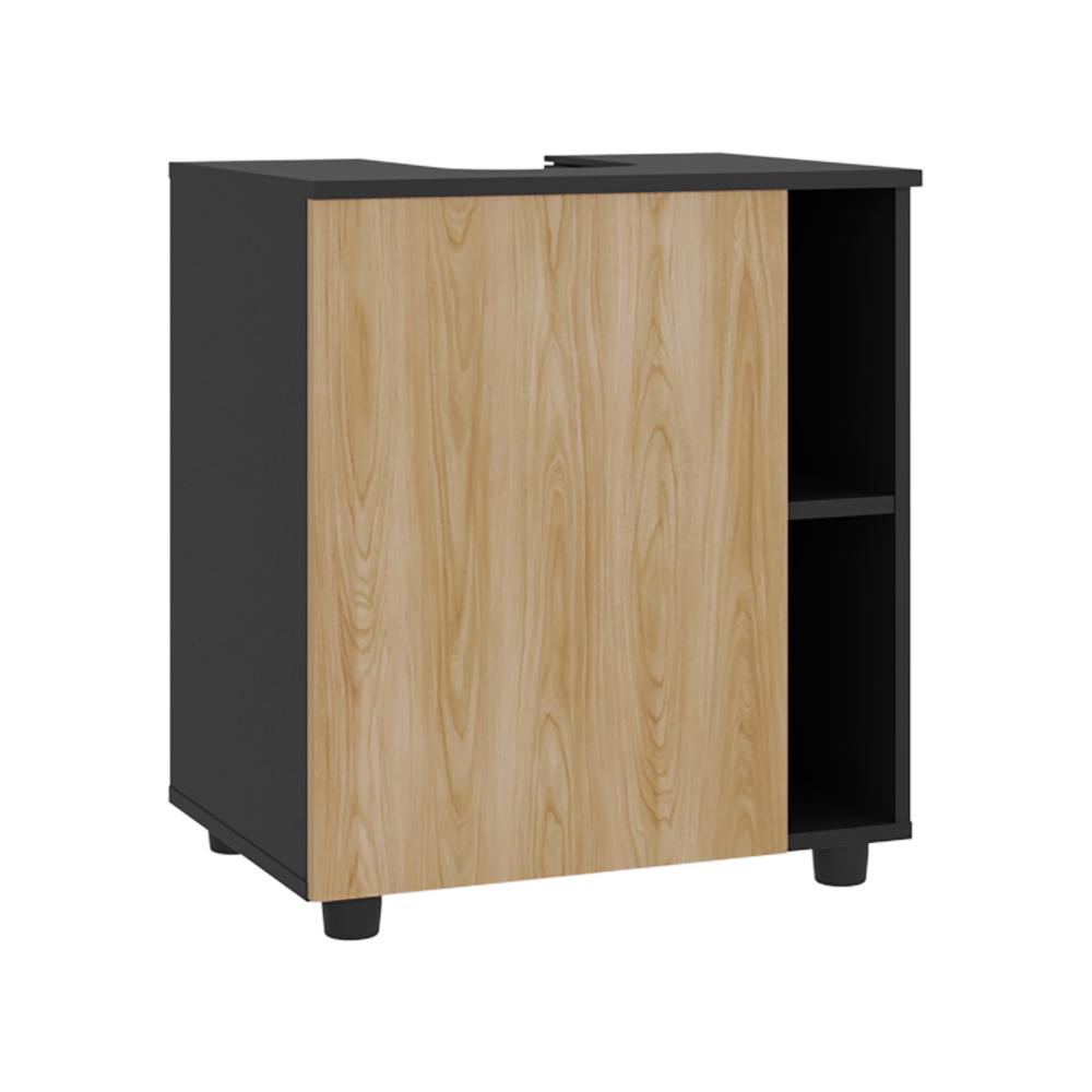 Mueble Para Lavamanos Pascuale Una Puerta, Wengue Y Fresno (vista 6)