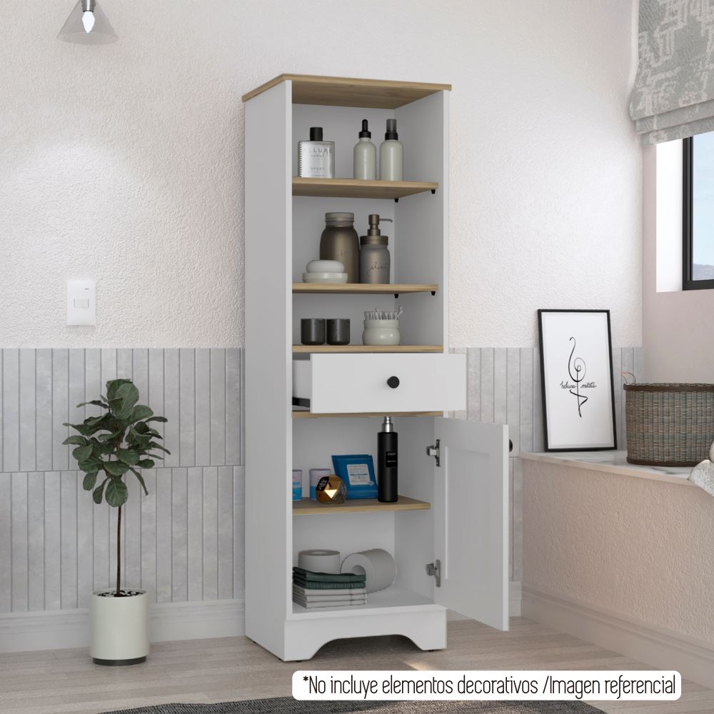 Mueble Optimizador Bath Bi Color Duna y Blanco Para Baño