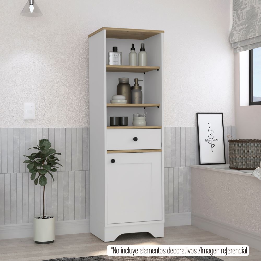 Mueble Optimizador Bath Bi Color Duna y Blanco Para Baño