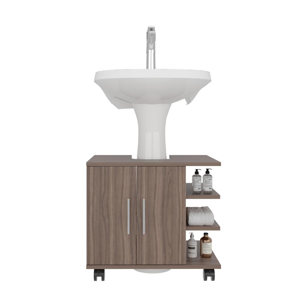 Optimizador Lavamanos Bath 300 Dos Puertas, Avellana y Blanco
