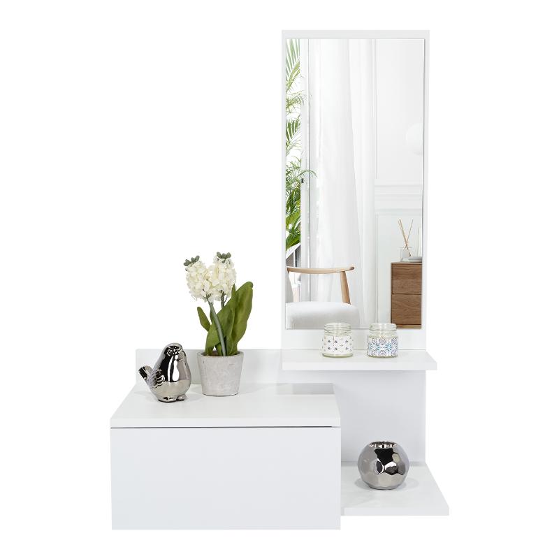 Mueble Recibidor Vienna, Recibidor Viena, Blanco, con un Cajón (vista 5)