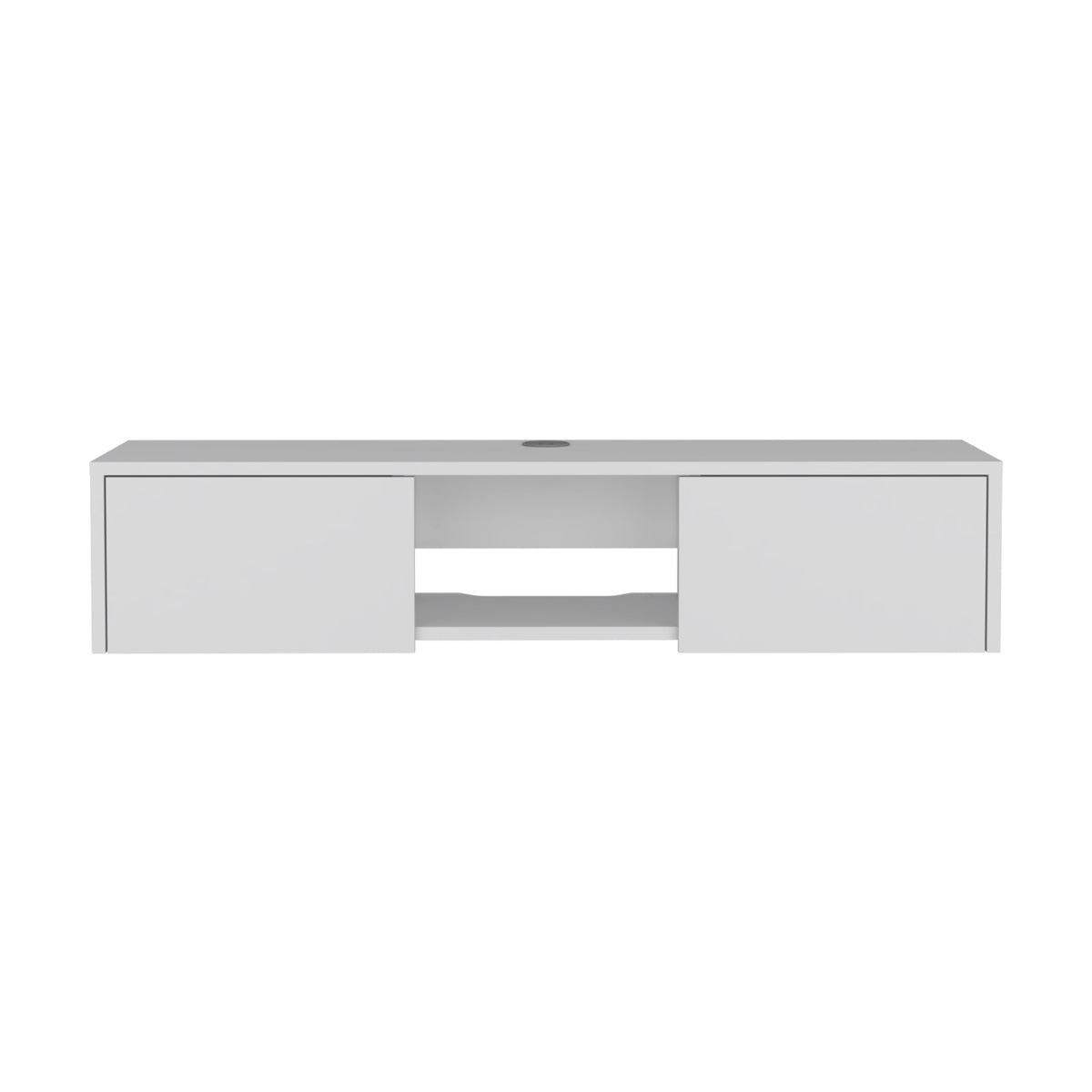 Rack Para Tv Flotante Gleid, Blanco, con Dos Puertas Abatibles (vista 5)