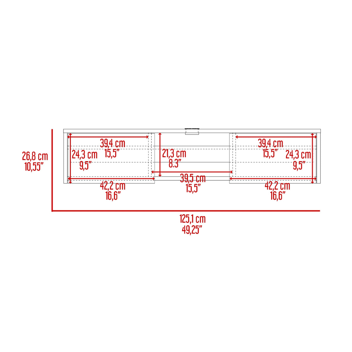 Rack Para Tv Flotante Gleid, Blanco, con Dos Puertas Abatibles (vista 6)