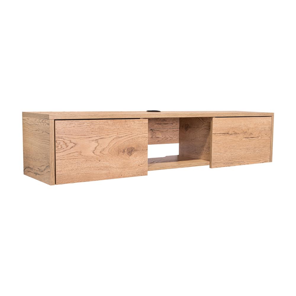 Mesa Para Tv Flotante Gleid, Macadamia, con Dos Puertas Abatibles (vista 15)