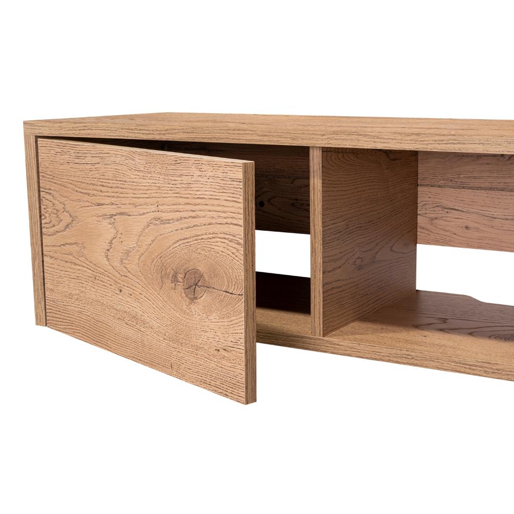 Mesa Para Tv Flotante Gleid, Macadamia, con Dos Puertas Abatibles (vista 8)