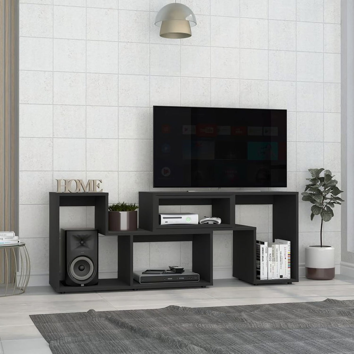 Mesa Para Tv Ascher, Wengue, con Espacio Para Televisor de 40 Pulgadas Hc (vista 2)