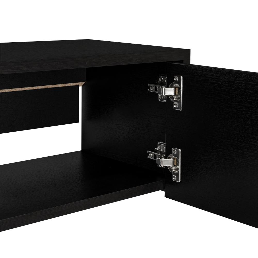 Mesa Para Tv Flotante Gleid, Wengue, con Dos Puertas Abatibles (vista 6)