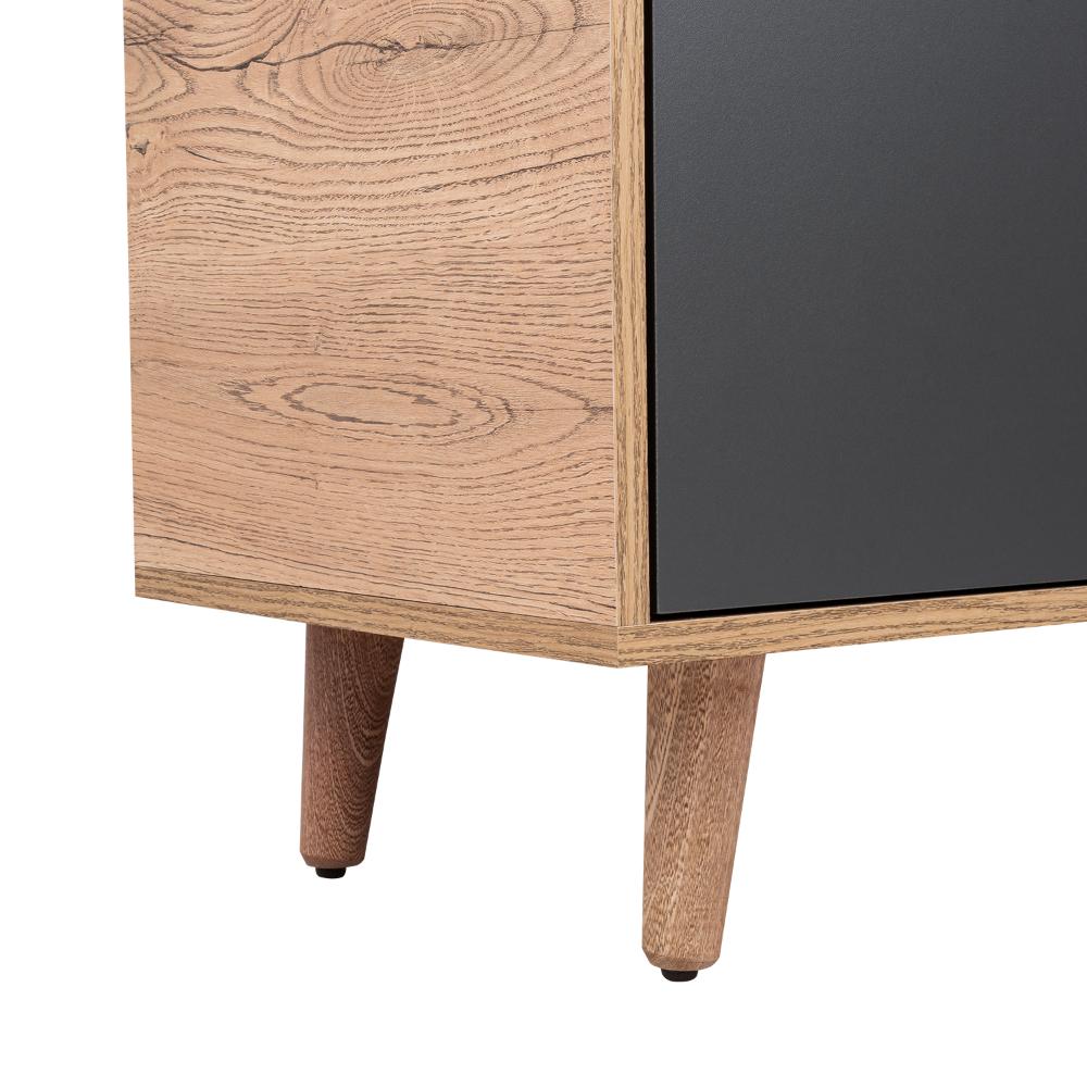 Mesa Para Tv Nashira, Macadamia y Plata Oscuro, con Espacio Para Televisor de Hasta 65 Pulgadas (vista 7)