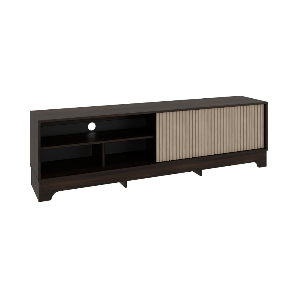 Mesa para TV Smith, Nogal Europeo y Roble Natural , con puerta corrediza (vista 6)