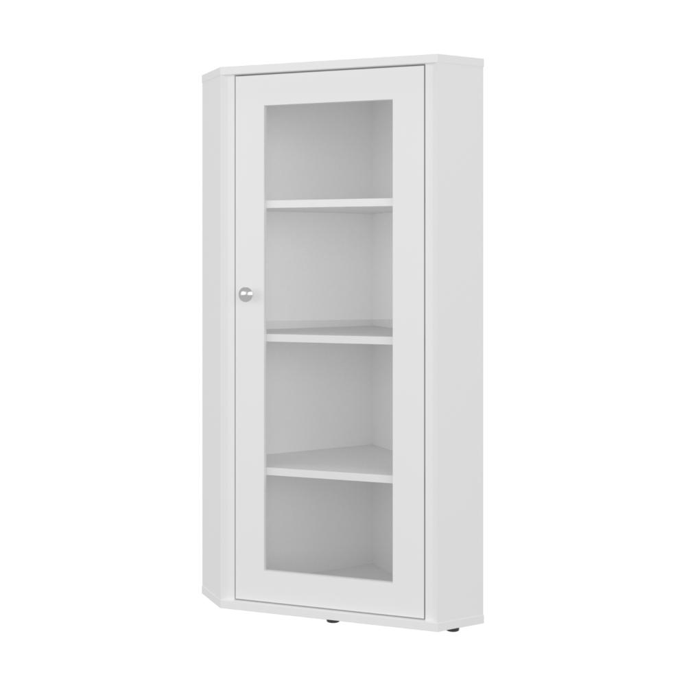 Vitrina Esquinera Genova Una Puerta Vidrio, Blanco (vista 6)