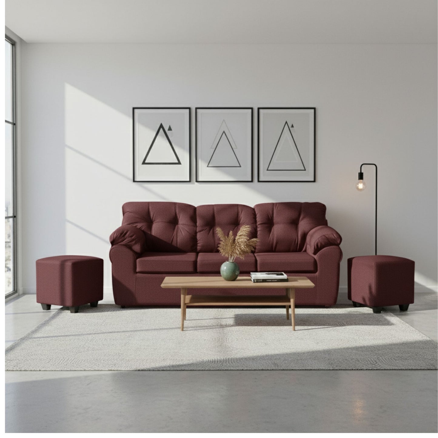 Living Polonia  3C+2 Pouf Tela