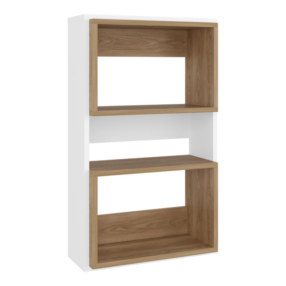 Mueble Auxiliar Muro Baño Eco, Blanco Duqueza y Fresno Europeo, con superficies para ubicar objetos (vista 4)
