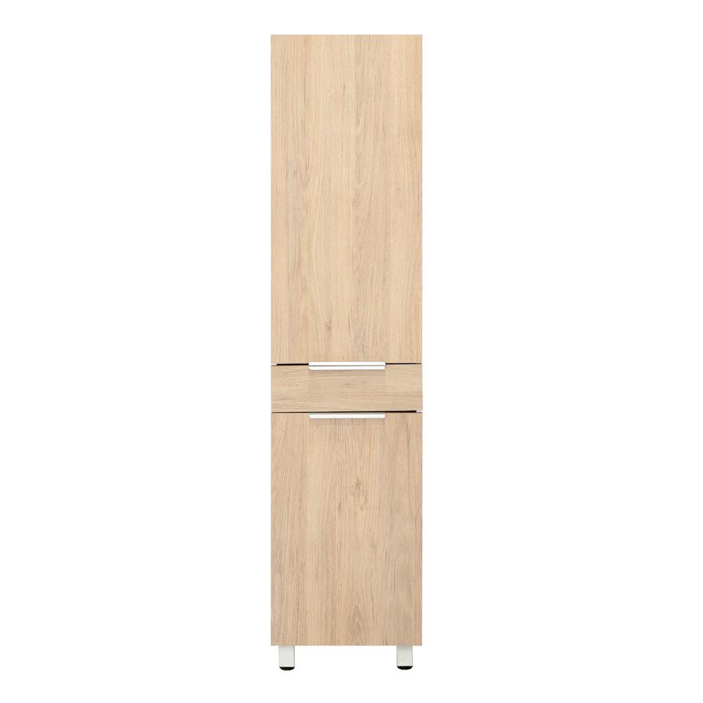 Alacena Alacena De Cocina Melia, Blanco y Rovere, con Una Puerta Abatible con Almacenamiento Extra y Patas de Acero (vista 8)