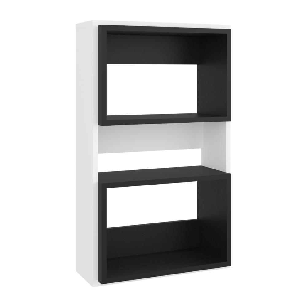 Mueble Auxiliar Muro Baño Eco, Blanco Duqueza y Wengue, con superficies para ubicar objetos (vista 4)