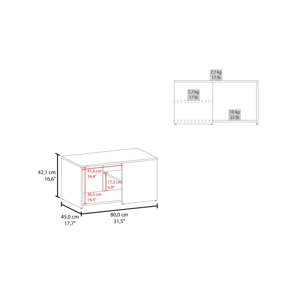 Mesa de Centro Ade, Capri y Wengue, con espacio para objetos decorativos (vista 6)