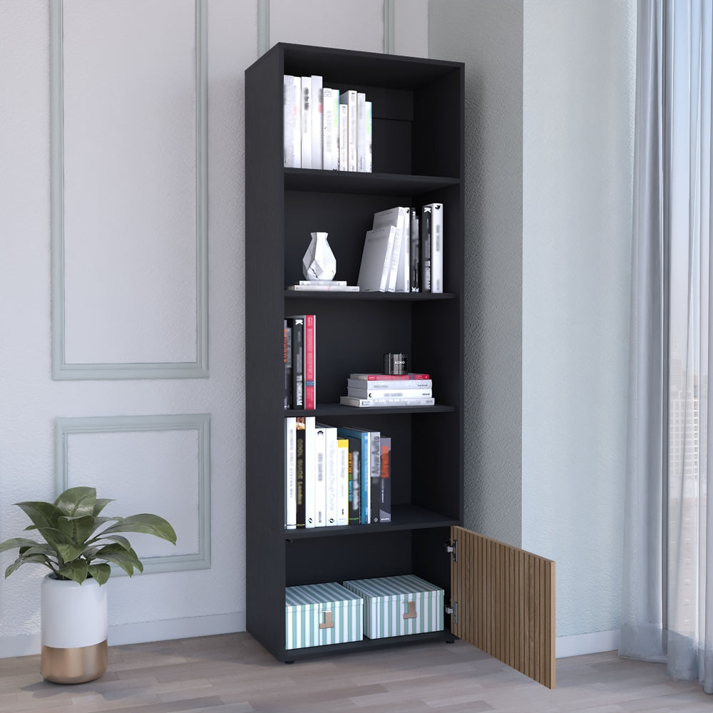 Biblioteca Funes Eco, Wengue, con espacio para ubicar objetos (vista 3)