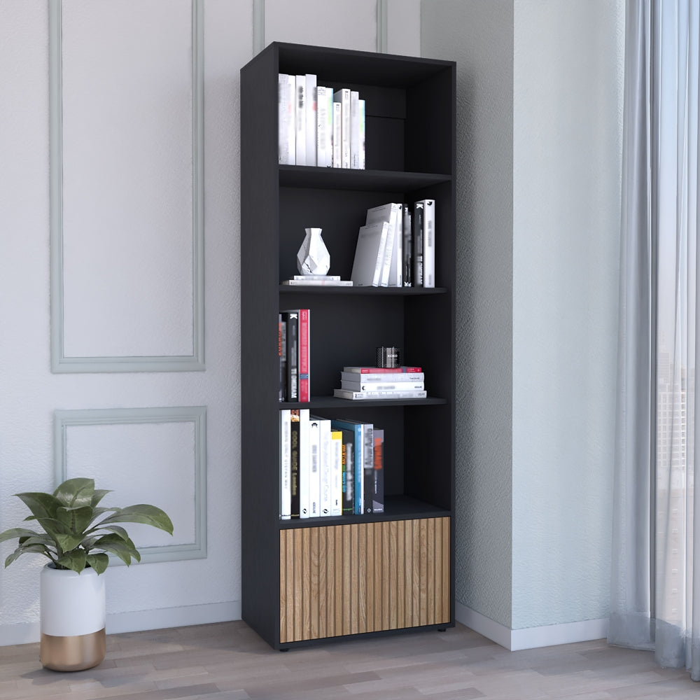 Biblioteca Funes Eco, Wengue, con espacio para ubicar objetos (vista 2)