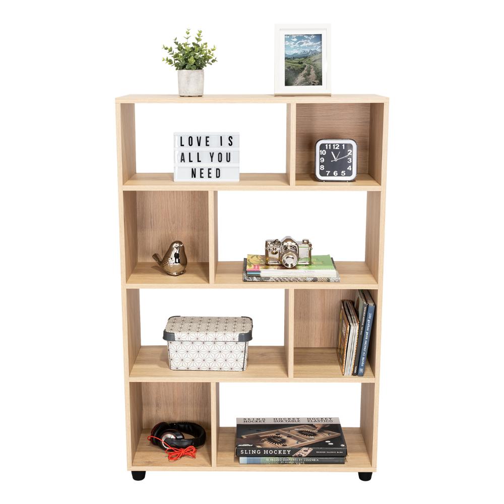 Biblioteca India, Beige, con Tres Entrepaños y Cuatro Divisiones (vista 2)