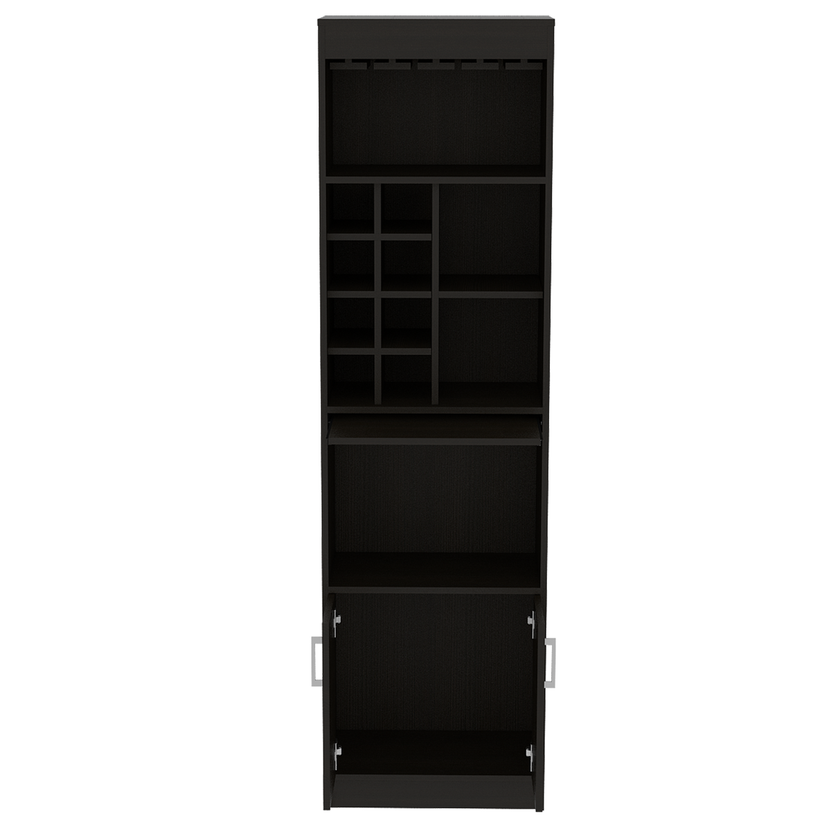 Bar Syrah Color Wengue y Negro Para Sala De Estar