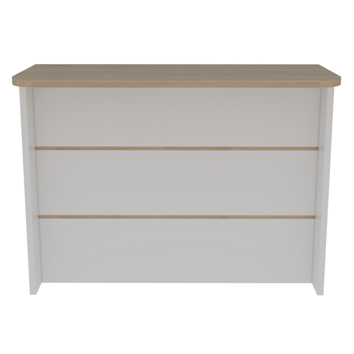 Barra Auxiliar de Cocina Fendi Color Rovere y Blanco Para Cocina