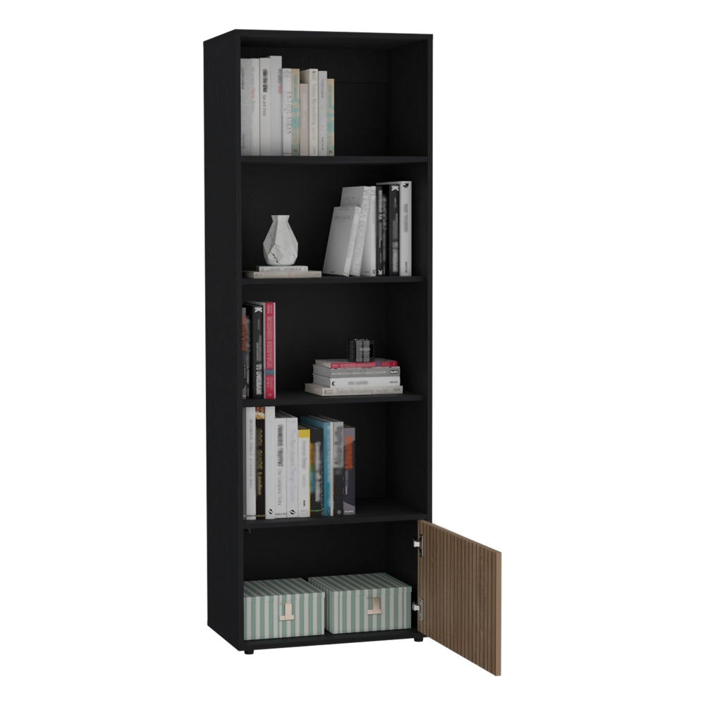 Biblioteca Funes Eco, Wengue, con espacio para ubicar objetos (vista 4)