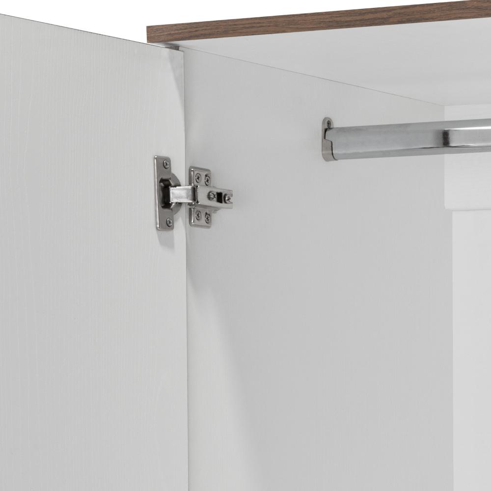 Closet Fontana, Nogal y Blanco, con Cuatro Puertas Abatibles y Tres Cajones Organizadores (vista 11)