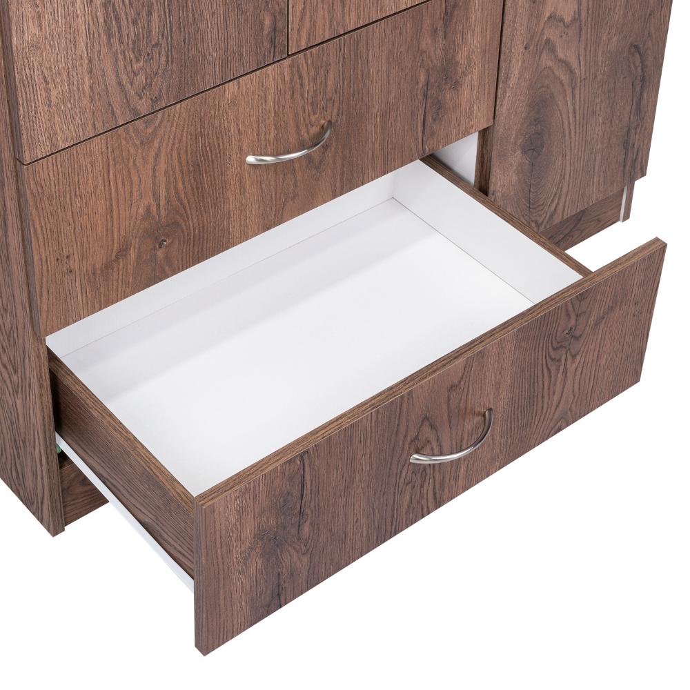 Closet América, Nogal y Blanco, con Dos Cajones y Variedad de Entrepaños (vista 10)