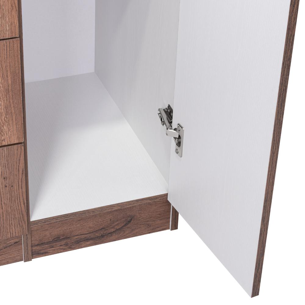 Closet América, Nogal y Blanco, con Dos Cajones y Variedad de Entrepaños (vista 11)