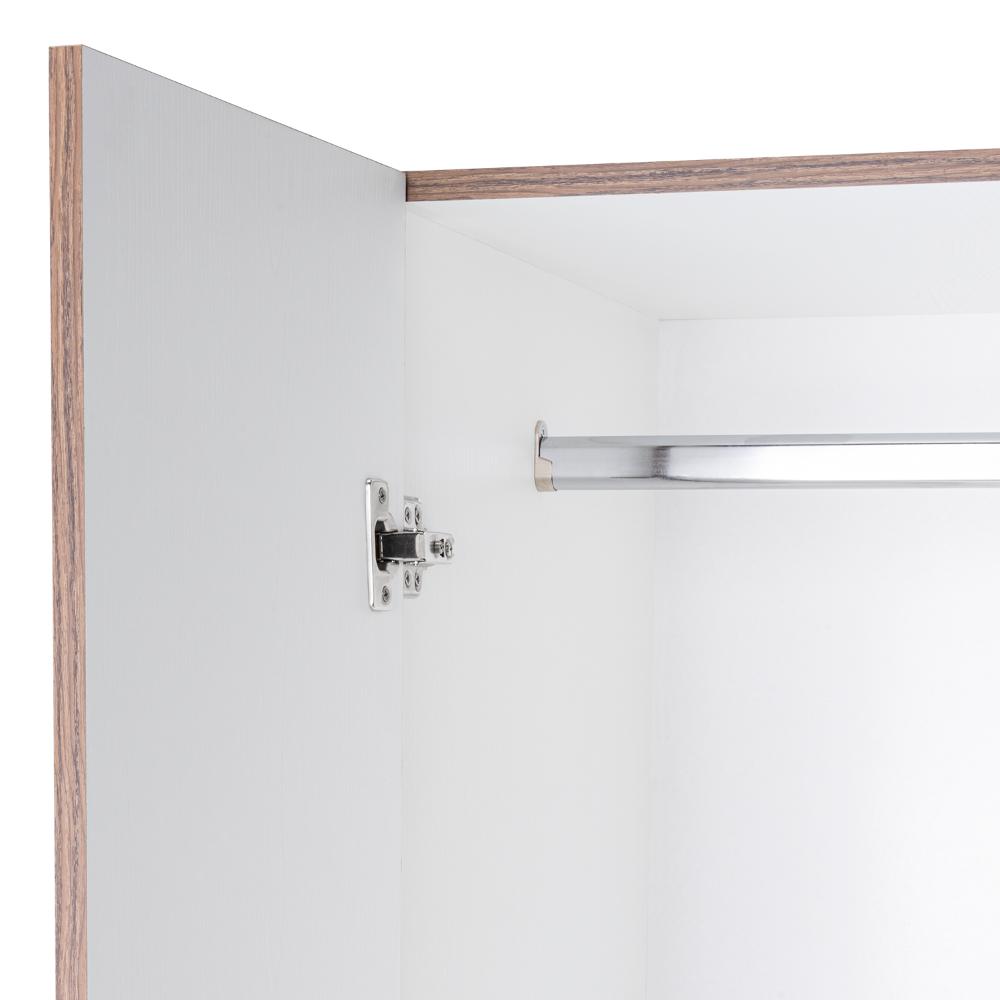 Closet América, Nogal y Blanco, con Dos Cajones y Variedad de Entrepaños (vista 12)