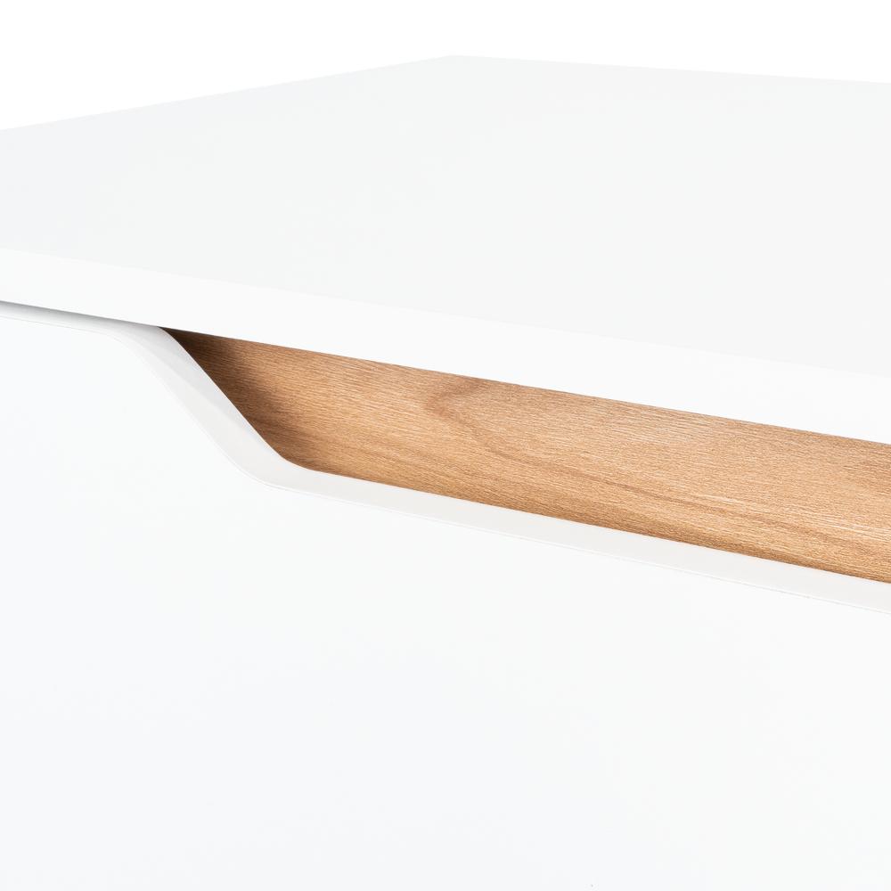 Rack Tv 80" Woodall Dos Puertas Un Cajon, Color Blanco Y Fresno (vista 7)