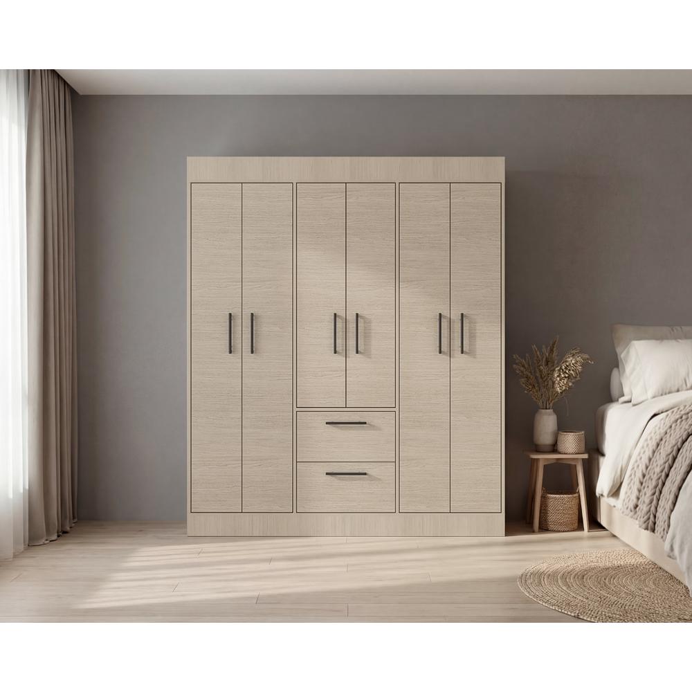 Closet 150 Vm 6 Puertas 2 Cajones, Cartagena y Wengue