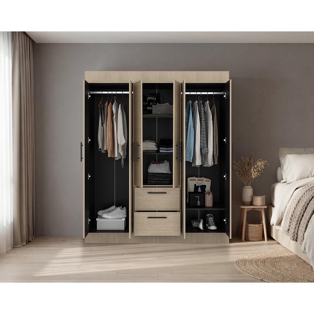 Closet 150 Vm 6 Puertas 2 Cajones, Cartagena y Wengue (vista 2)