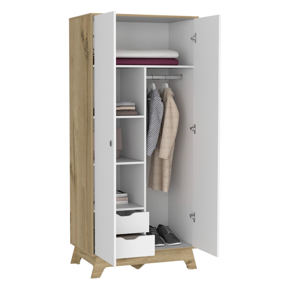 Closet Z Color Duna y Blanco Para Dormitorio