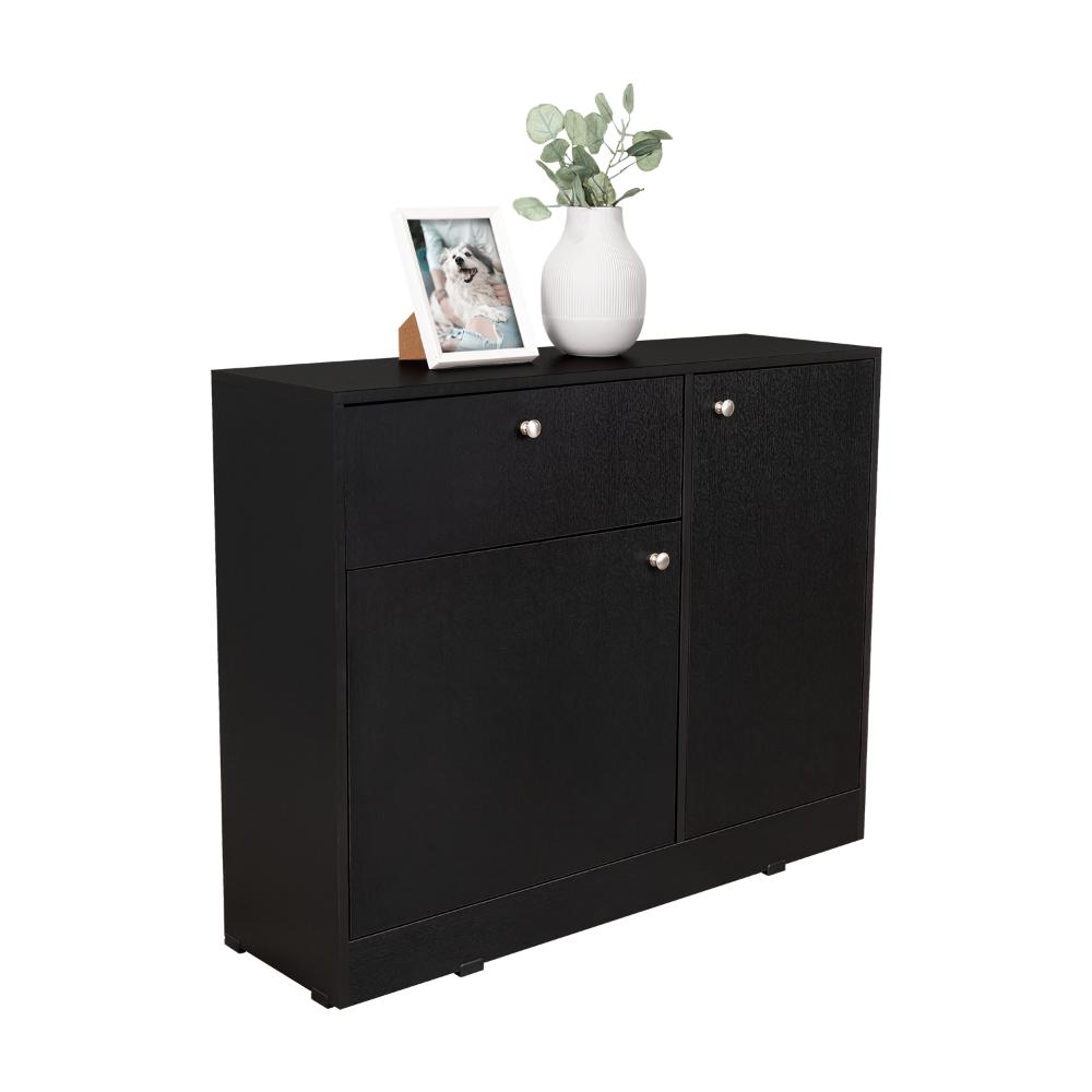 Comoda Praga Un Cajon y Dos Puertas, Wengue (vista 3)