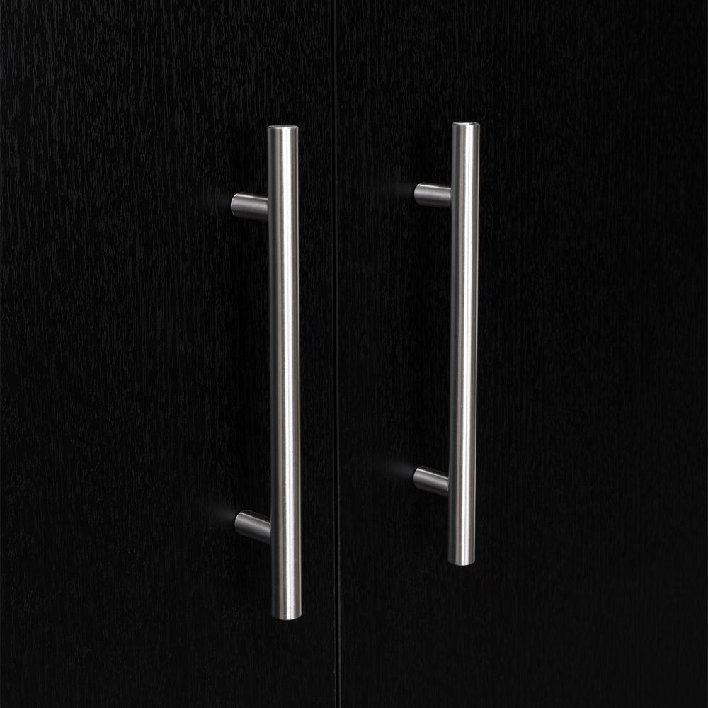 Closet Tera, Wengue y Negro,  Dos Puertas Abatibles y Dos Tubos Cromados (vista 9)