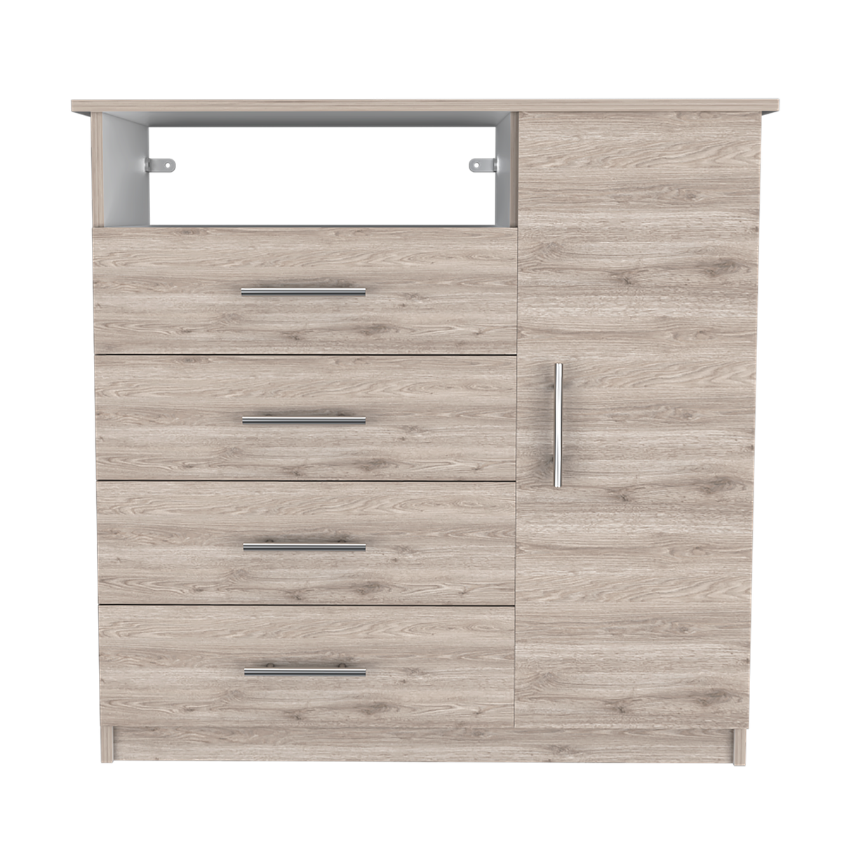 Organizador Barlovento, Gris y Blanco, con Cuatro Cajones y una Puerta (vista 4)