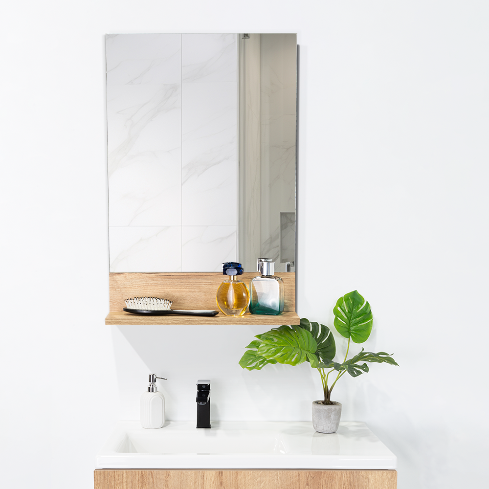 Espejo Lilo Rectangular Repisa De Madera (vista 2)