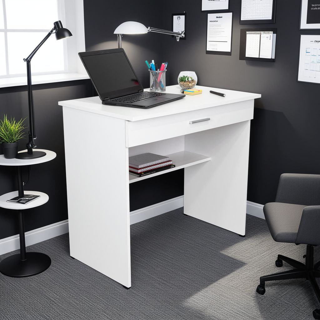 Escritorio 80 Cajón, Blanco