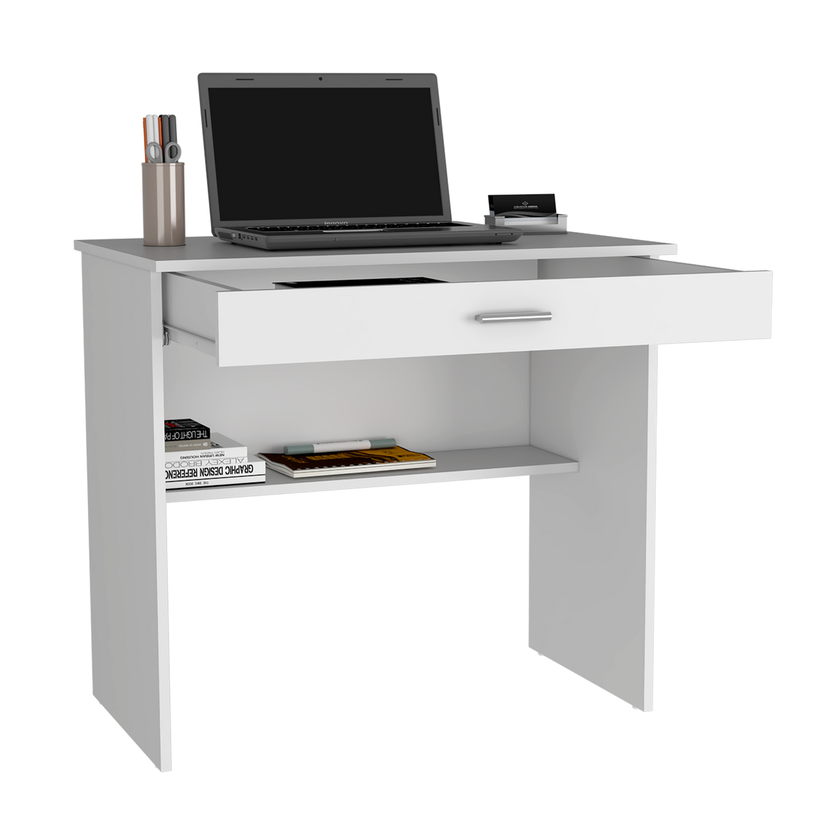 Escritorio 80 Cajón, Blanco (vista 4)