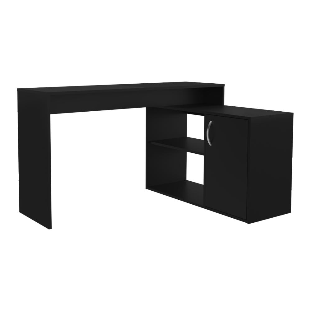 Escritorio En L Eco Una Puerta, Wengue, con amplio espacio de trabajo (vista 7)