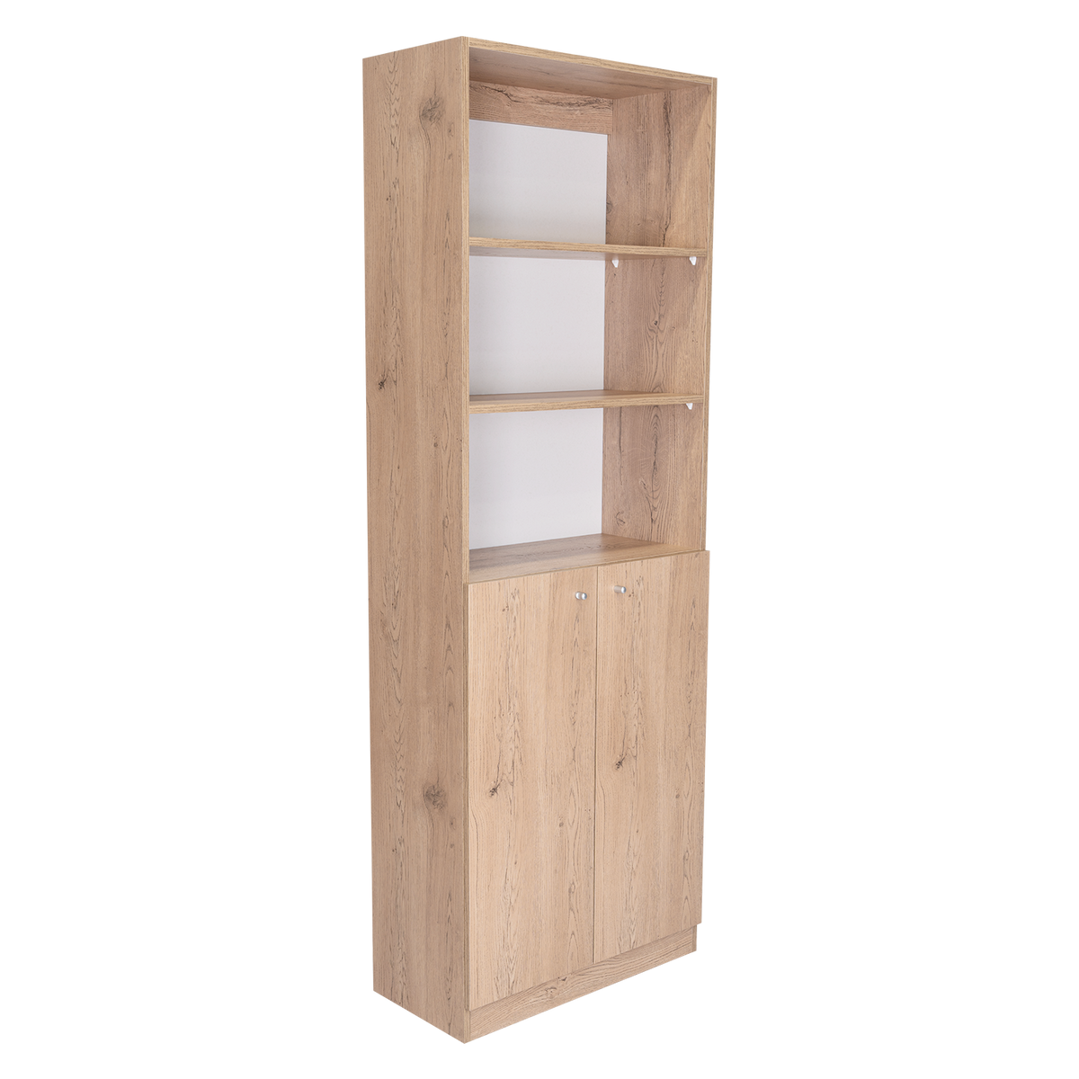 Estante E4Home, Macadamia, con dos puertas batientes