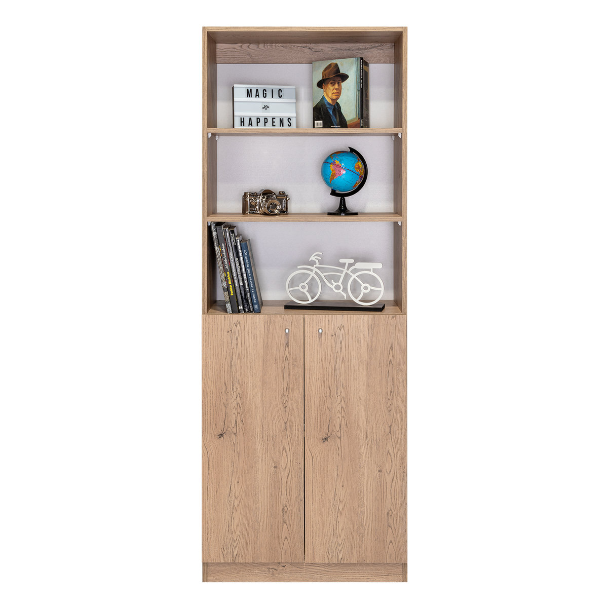Estante E4Home, Macadamia, con dos puertas batientes (vista 5)