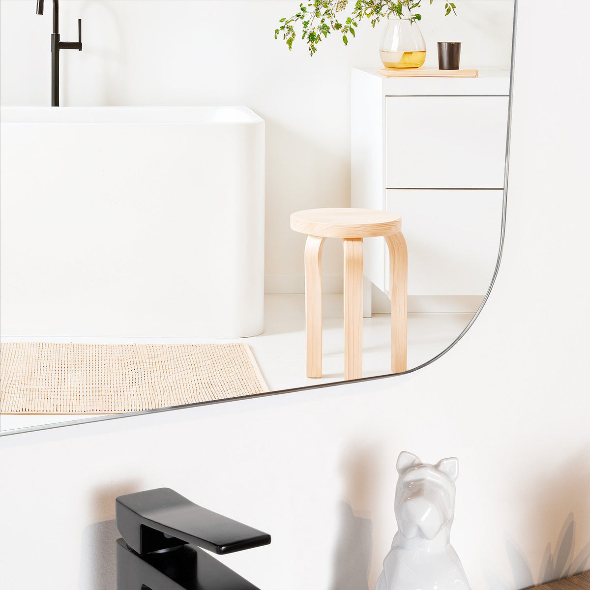 Espejo Rectangular Con Bordes Redondeados, FM Furniture (vista 4)