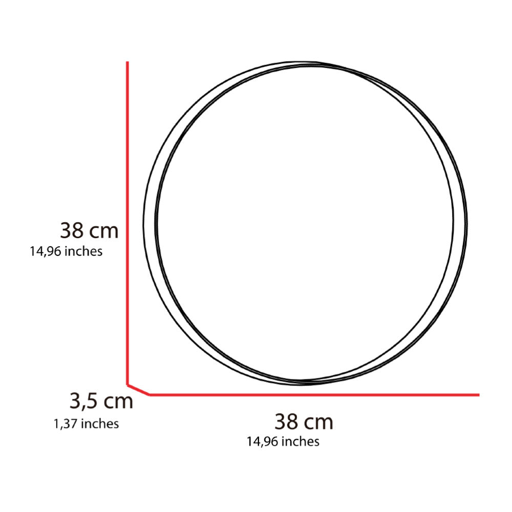 Espejo Circular Bela Marco Metalico Dorado (vista 3)