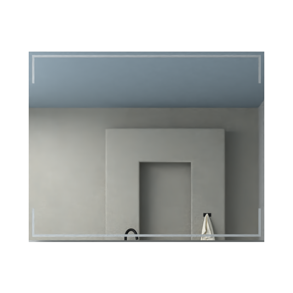 Espejo Terranova Rectangular, Sandblasting Diseño Marco