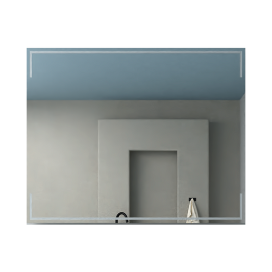 Espejo Terranova Rectangular, Sandblasting Diseño Marco